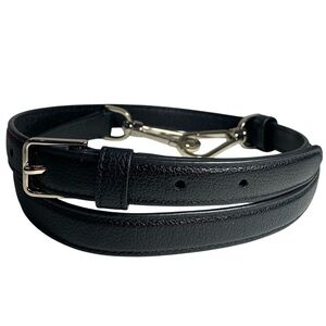 kate spade Bag Replacement Shoulder Strap Leather Black Logo Silver Tone